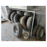 Misc. tires & rack
