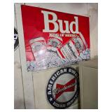 Budweiser metal sign