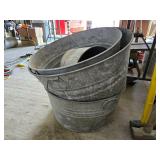 Vintage galvanized buckets