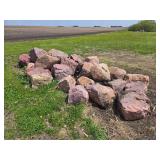 Red landscaping rocks