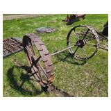 Steel wheel axle