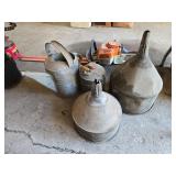 Oil funnels / cans