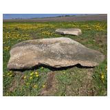 Big flat landscaping rock