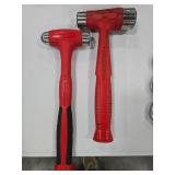 2 Snap-on dead blow/soft-face hammers