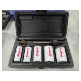 Snap-on hole saw set