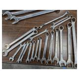 Mixed lot of SAE combination wrenches