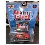 2008 Maisto All Stars Red 37 Ford Coupe