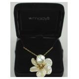14K Keshi FWC Pearls Flower Pendant and Chain