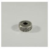 Sterling Silver and Diamond Round Charm