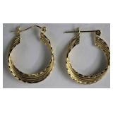 14K Yellow Gold Hoop Earrings