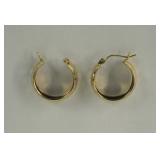 14K Yellow Gold Hoop Earrings