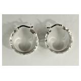 14K White Gold Hoop Earrings