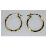 14k Yellow Gold Hoop Earrings