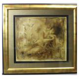 Janet Treby, "The Golden Shawl", Serigraph Print