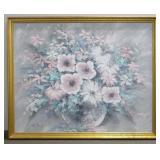 Lu Song, Flowers in Vase, Oil on Canvas