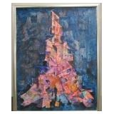 Moris, Abstract Peach Against Blue, Multimedia