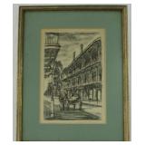 Franz Weiss, "Royal St. Vieux Carre" Pen and Ink