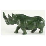 Nephrite Jade Rhinoceros Figurine