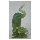 Jade Crane Sculpture