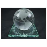 Steve Resnick Studio Art Glass Globe Sculpture