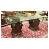 Wood and Glass Dining Room Table