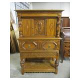 Oak Jacobean Revival Style Cupboard