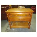 Oak Jacobean Revival Style 2 Drawer Sideboard