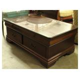 Broyhill Glass Top Coffee Table