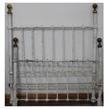 Antique Metal Bed Headboard and Footboard