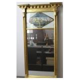 Mirror with Etching of Bird in a Tree