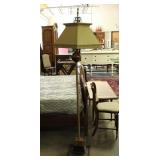 Metal and Stone Floor Lamp