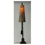 Iron Table Lamp w/ Animal Print Shade