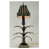 Palm Design Table Lamp with Shade