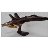Wood F/A-18 Hornet Scale Model