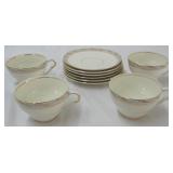 POPEGOSSER CHINA LA BELLE (6) SAUCERS & (4) CUPS