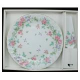 PORCELAIN CHINA CAKE PLATE & SERVER