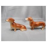 (2) CENTENNIAL NOVELTY PORCELAIN CHINA DOGS