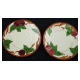 (2) REPLICA FRANCISCAN POTTERY APPLE SAUCERS