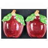 (2) FRANCISCAN EARTHENWARE APPLE SPOON RESTS