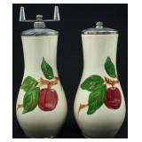 FRANCISCAN EARTHENWARE APPLE SALT & PEPPER SHAKERS