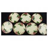 (7) FRANCISCAN EARTHENWARE APPLE B&B PLATES