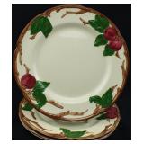 (4) FRANCISCAN EARTHENWARE APPLE DINNER PLATES