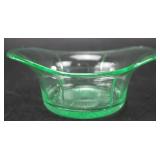 VINTAGE URANIUM GLASS BOWL, TENDRIL PATTERN