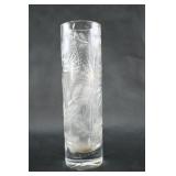 Heavy Cut Glass Vase