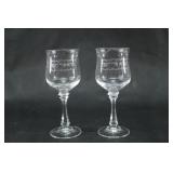 Set of 2 Avon Crystal Wine Glasses