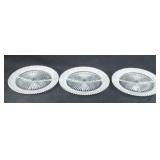 (3) VINTAGE DEPRESSION GLASS TIDBIT PLATES