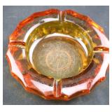 VINTAGE PRESSED GLASS PRESIDENTAL SEAL ASHTRAY