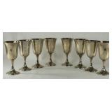 Set of 8 Manchester Sterling Silver Goblets