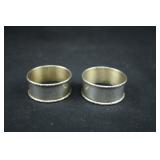 Pair of Lundt Sterling Silver Wedding Ring Napkin
