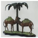 Two Camels under a Palm Tree Candle Holder